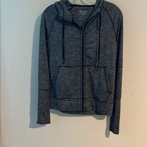 Athleta Gray Zip-Up Hoodie Jacket